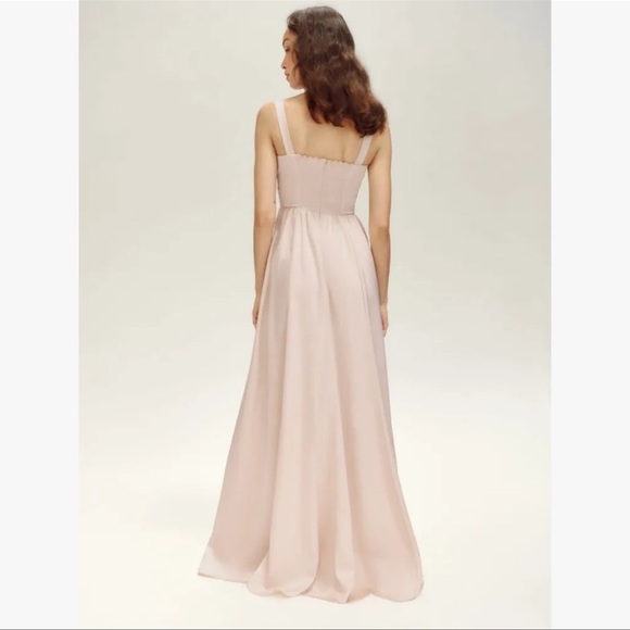NWT Reformation Hollyhock Dress in Champagne Blush Pink - Picture 4 of 13
